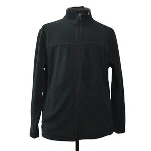Bass Pro Shops Fleece Jacket Mens Large Full Zip Black